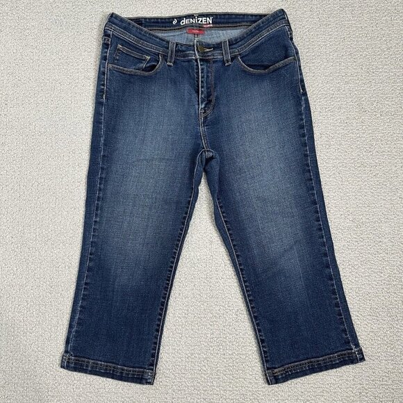 Denizen Levis Blue Jeans Capri Pant Size 12 Cotton Blend Stretch Mid Rise - Picture 1 of 10